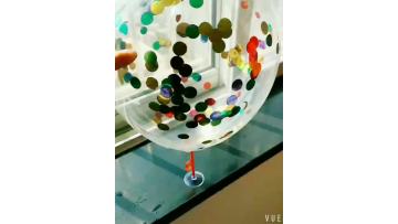 big clear color 36inch confetti transparent stuffing latex  balloons1