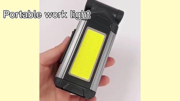 Magnetic Base Rechargeable Folding Hanging portable COB LED Working Light flashlight camping light1