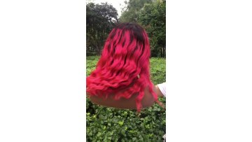 Pre Colored Human Hair Wigs With Bangs Pink Purple Blue Red Grey Green 99J Ombre Color Brazilian Hair Wigs For Black Women1