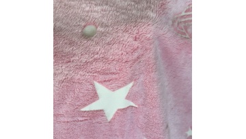 OEM glow in the dark stars blanket, knitted coral fleece luminous blanket1