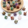 Rose Quartz Merkaba Star Pendants for Necklace Jewelry