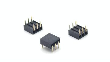 2.54mm Pitch Female Header Connector Single Row Dual-Side Insertion H:8.1mm PA6T Material 3P