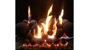 Video of firepit ceramic balls