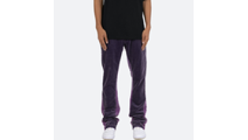 Custom New Fashion Made Slim Fitted Stacked Pants Purple Brand Jeans for Mens1