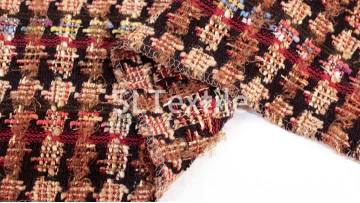 Woven Vintage Ethnic-Style Wool-Polyester Blend Fabric