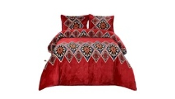 Luxury winter bedding set comforter flannel fleece winter comforter set sherpa flannel comforter1