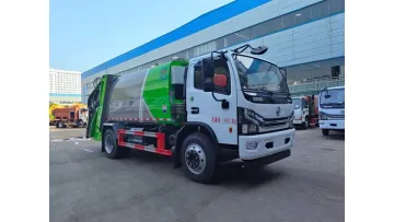 Large Capacity Loading Dongfeng 4X2 10cbm Big Ground-Level Hopper Refuse Compactor Truck1