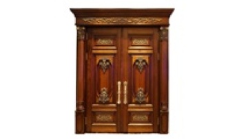 Luxury Solid Wooden Double Entry Main Gate Door for Residential Spaces1