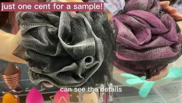 black and pink colors bath ball