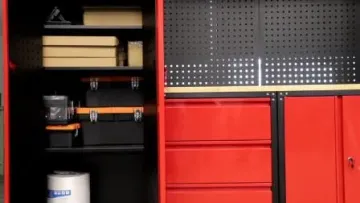 Kinbox 13 Pieces Workshop Garage Storage Steel Tool Wall Cabinet for Store1