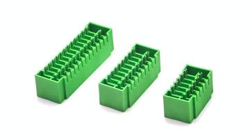 Pluggable Terminal Blocks Male Green Bent Corner with Lug 2*5P/2*8P/2*12P