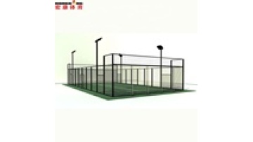 Hongkang 12mm clear Tempered Glass Padel Tennis Court Fence / New Design Panoramic Padel Tennis Sports Court1