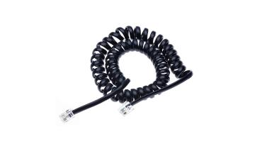 Custom RJ9 RJ11 RJ12 Black White Spiral Flat Telephone Coil Accessories Extension Cable1