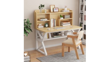 computer desk with bookshelf