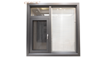 CE Certificates Aluminum Storm Casement Windows Black Casement Windows With Built in Blinds1