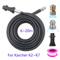 High Pressure Washer Sewer Nozzle 1/4 inch Drain Hose Cleaning Hose Button Nose And Rotating Sewer Nozzle For Karcher K Series