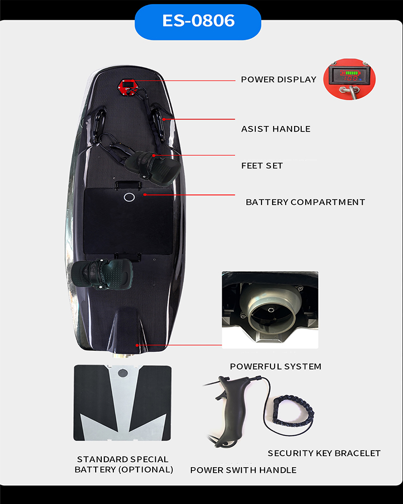electric surfboard parameter es0806