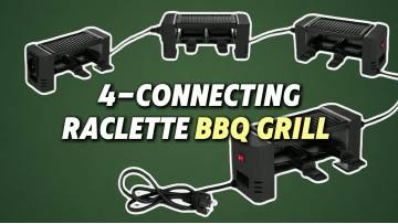 4 connecting raclette grill BBQ