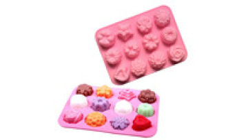 LD-B0075 Custom  Silicone Flower Mold Pudding Dessert Baking Mold With Flower Heart Shape1
