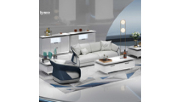 Luxury Design Swede Leather Suede Waiting Lounge Reception Couch Modern White Blue Flash 3 1 1 2 Executive Office Sofa Set1