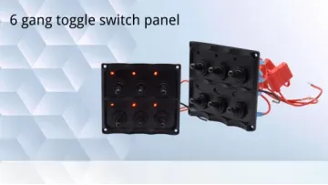 5 Gang Toggle Switch Panel with Cigarette Power Socket1