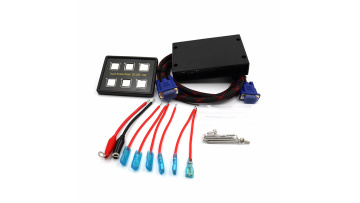 Universal 12v 24v 6 Gang LED Touch Screen Slim Switch Control Panel with Sealed Control Box for Trucks Jeeps ATV/UTV1