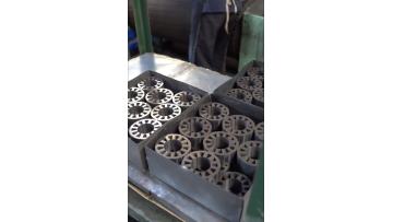 Finished Silicon Steel Stator Cores Stacked In Production Workshop