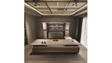 Premium Modern Boss CEO Dark Grey Matte Metal Office Desk Luxury MDF High-end Office Table1