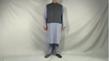 Wholesale Plus Size Thobe Men 2 Piece Set Plain White Islamic Men Thobe with Button Moroccan Muslim Abaya for Men1