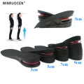 3-9cm Height Increase Insole Cushion Height Lift Adjustable Cut Shoe Heel Insert Taller Elevator Insoles for Foot Pads Unisex