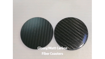 67mm Luxury tea coffee cup mat carbon fiber cup coaster with matte glossy double different sides1