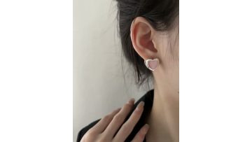 Pink Heart shape Elegant Earrings