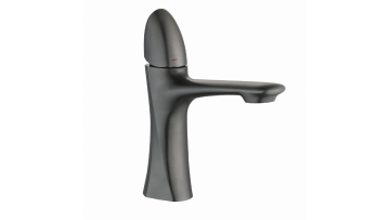 Wall Mounted Basin Mixer Bathroom Basin Faucet Grey for Home Hotel Hot Cold Water Mixer Single Handle Metered Faucets Ceramic1
