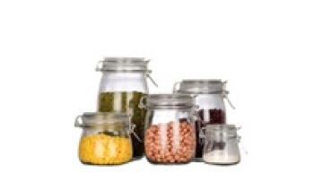 Household Glass Sealed Jar Transparent Buckle Honey Bottle Storage Jar1