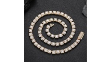 Luxury 7mm Flip Buckle Zircon Necklace1