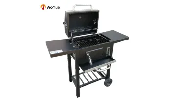 Wholesale BBQ Outdoor with Side Table Grate System Charcoal Grill Outdoor Cooking Grill1