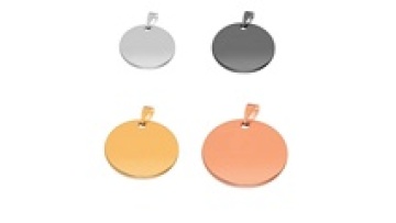 Wholesale 316L Stainless Steel Blank Disc ID Tags1