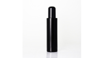 Black Flat Shoulder Bottle With Lotion Pump