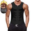 Mens Waist Trainer Vest Thermo Shaper Hot Sweat Shirt Neoprene Sauna Suit Workout Body Shaper Cami for Weight Loss Tummy Control