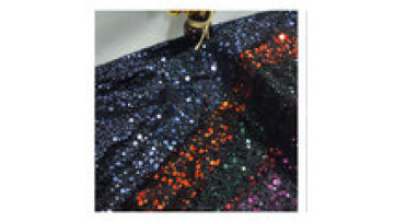Hot sale products High quality colourful sequins lace fabric embroidery mesh fabric for weddings dress1
