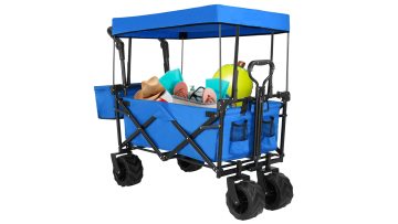 Folding Garden Cart with Canopy
