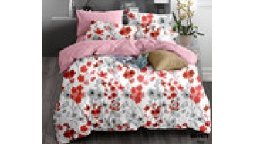100% Polyester Bedding Set King Queen Double Single Size 4 Pieces Colorful Bed Sheet Set1
