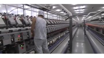 Production video of textile fabric workshop