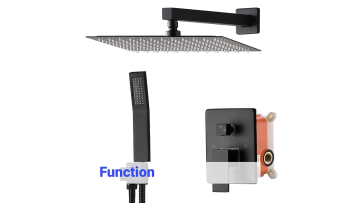 2022 Shower System Black Shower Set Wall Mounted High Pressure Shower Head with Hand Spray1