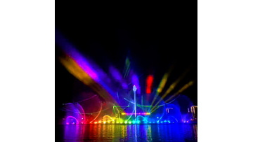 Large outdoor laser fountain