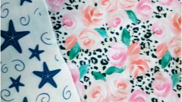 Customized french terry 95% cotton 5% Spandex print New Design fabric for swater1