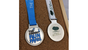 Custom logo silver medal with ribbon blank gold silver bronze honor cycling running marathon metal sports medal with lanyard1