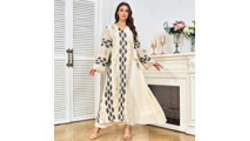 Modest Turkey Evening Dress Ramadan Muslim Abaya with Sequin Long Robe1