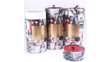 Customized Christmas gift box paper tube