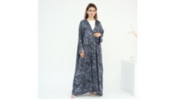 UNI 2025 Ramadan Evening Robe Modest Printed Abaya Islamic Clothing Wholesale Women Cardigan Slit Sleeves Open Abaya1